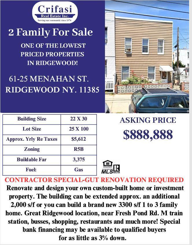 Single Family Menahan  Queens, NY 11385, MLS-862308-2