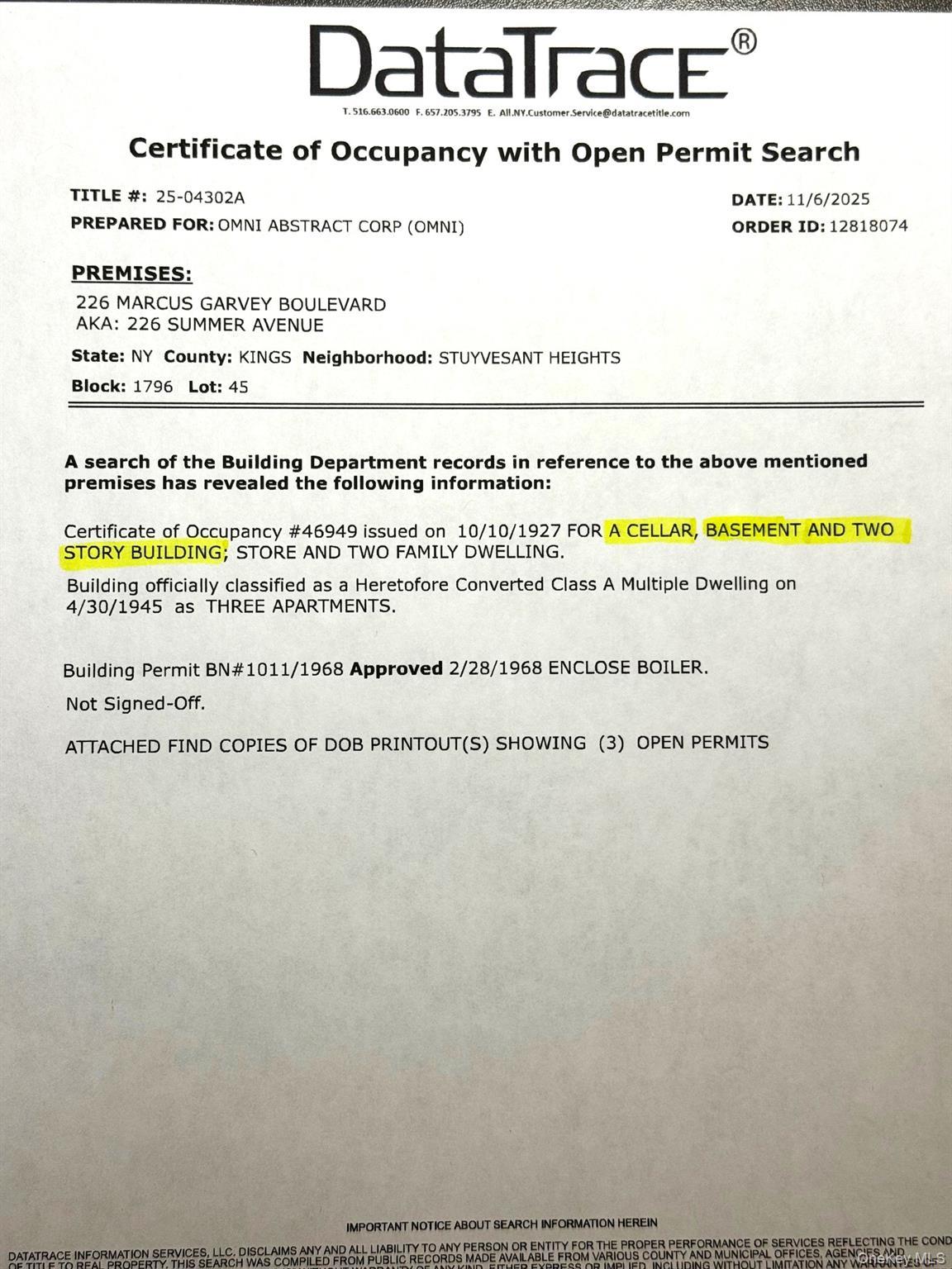 Single Family Marcus Garvey  Brooklyn, NY 11221, MLS-932621-8