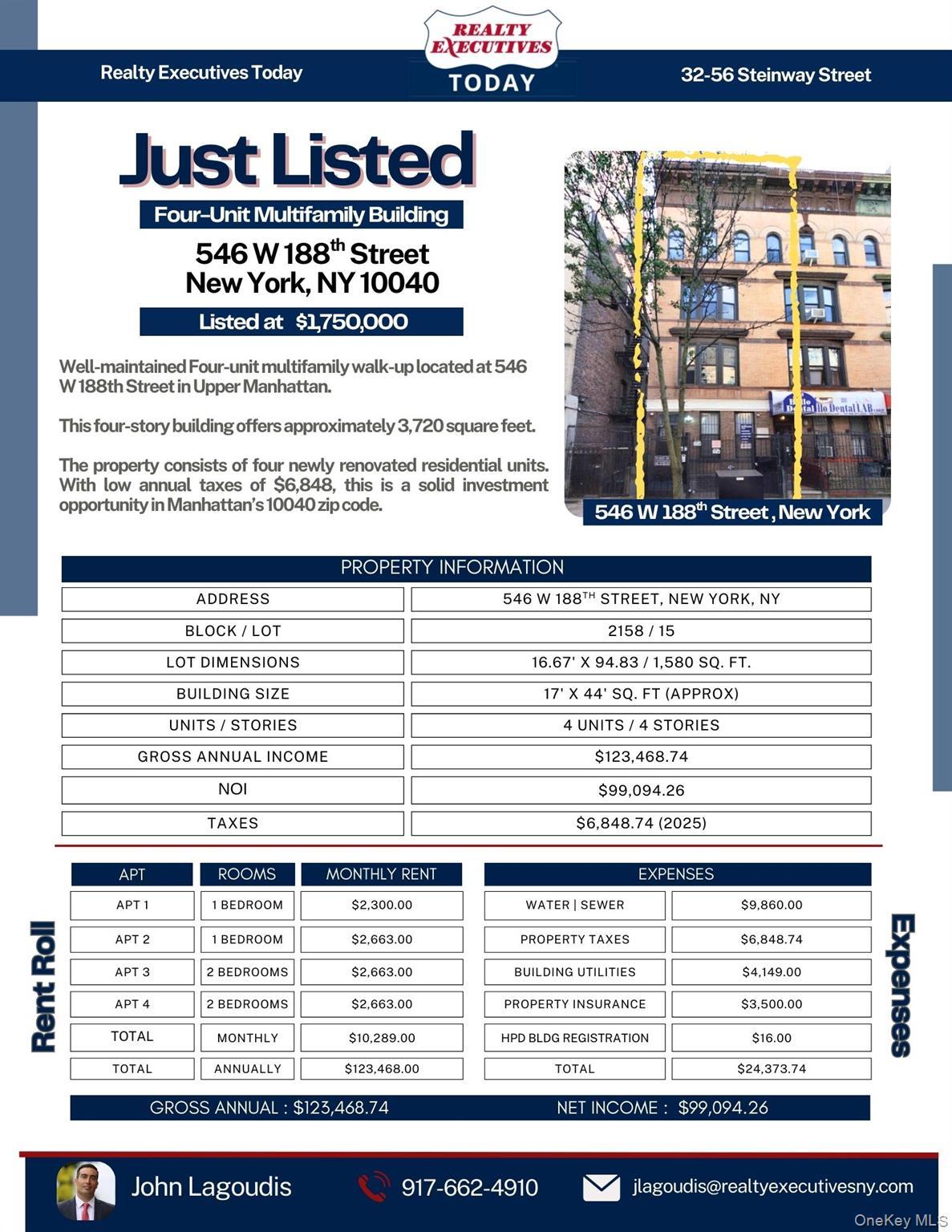 Single Family W 188th Street  Manhattan, NY 10040, MLS-970226-13